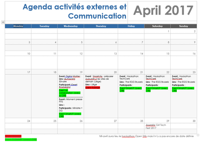 Agenda avril 2017